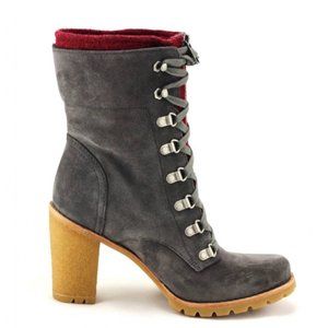 UGG Australia Women’s Fabrice Gray Suede Heeled Boots